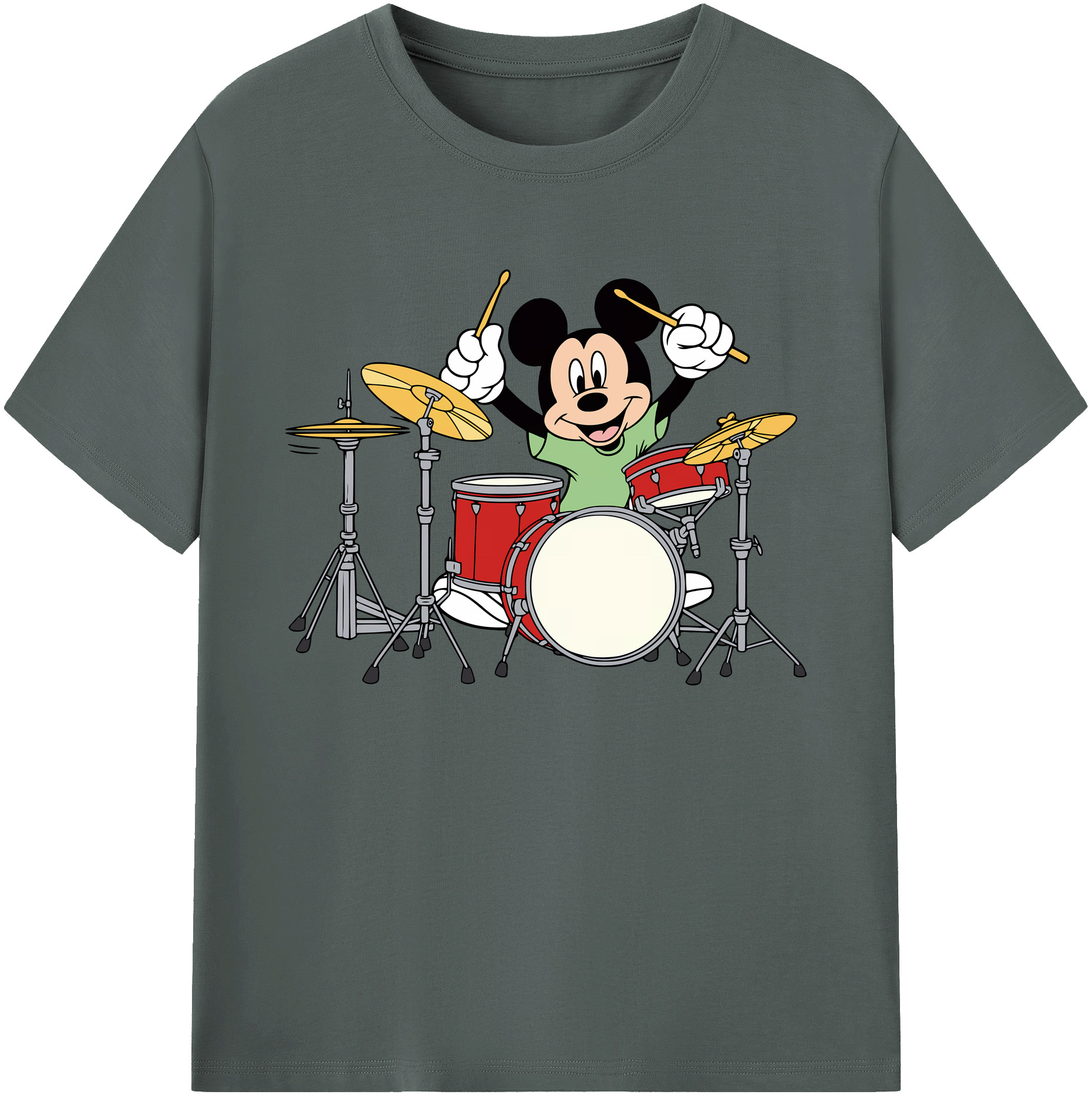 ミッキーマウス Mickey Mouse 綿100％ メンズ半袖Tシャツ｜肌触りやわらか＆通気性